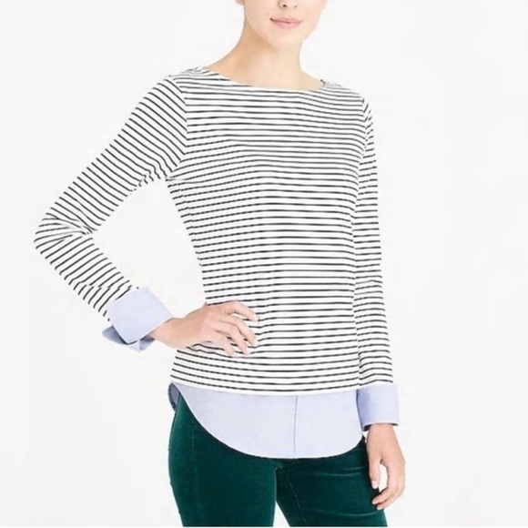 MERCANTILE J.Crew Tops - Classic Striped Black and White‎ Blouse